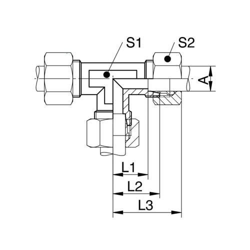 T-verbindingskoppeling X-T 28 L/RVS